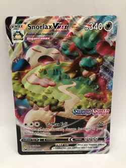 Pokemon SWSH01: Sword & Shield Base Set Snorlax VMAX 142/202 - Image 1