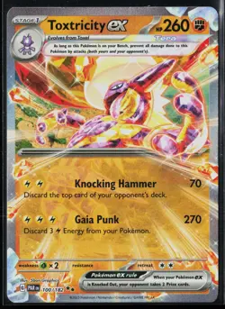 Toxtricity ex 100/182 Double Rare Paradox Rift Pokemon NM - Image 1