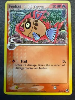 Feebas Delta Species 49/101 2006 Pokemon TCG Dragon Frontiers Regular MP - Image 1