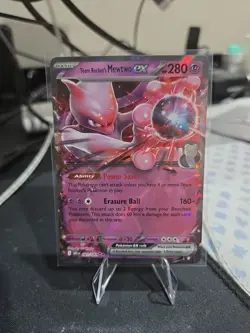 Pokemon TCG Team Rockets Mewtwo EX Double Rare Card 081/182 Destined Rivals - Image 1