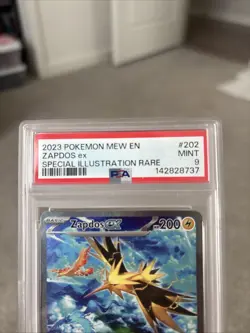 PSA 9 2023 Pokemon Zapdos EX SV 151 Special Illustration Rare 202/165 - Image 2