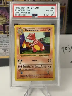 Charmeleon Shadowless - PSA 8 - Pokemon 1999 Base Set 024/102 - Image 2