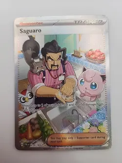 2023 Saguaro Full Art Holo Trainer Sv02 Paldea Evolved Pokemon TCG - Image 1