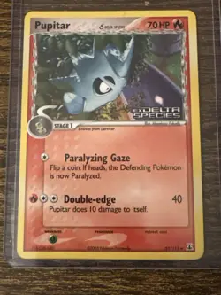 2005 Pokemon Pupitar EX Delta Species 51/113 Reverse Holo Uncommon - Image 1