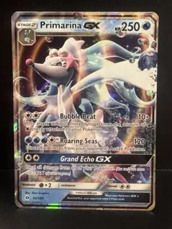 2017 Pokemon PRIMARINA GX 42/149 SM Base Set Holo - Image 1