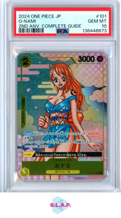 O-NAMI 2ND ANV. COMPLETE GUIDE ONE PIECE JAPANESE PROMOS 2024 101 PSA 10 - Image 1