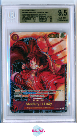 MONKEY.D.LUFFY/ 1ST ANN. SPEC 2023 ONE PIECE AWAKEN OF THE NE ST01012 BGS 9.5 - Image 1
