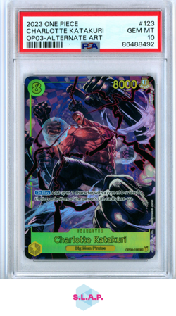 CHARLOTTE KATAKURI ALT ART ONE PIECE OP03-PILLARS OF STRENGTH 2023 123 PSA 10 - Image 1