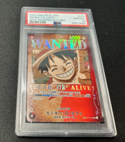 PSA 10 Monkey D Luffy ST01-012 OP03 Wanted Alt Art One Piece Card Japanese - Image 1