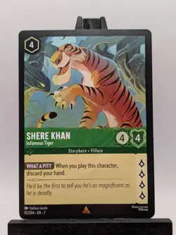 Disney Lorcana Shere Khan - Infamous Tiger 92/204 - Archazia's Island - Image 1