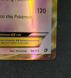 MEWTWO EX 54/113 Legendary Treasures Ultra Rare Holo Pokemon Card MISPRINT *READ - Image 2