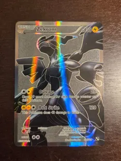 Zekrom 114/114 Black & White Base Full Art Holo Rare Pokemon Card - NM - Image 1