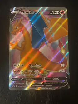 Pokemon TCG Charizard v SWSH050 Black Star Promo Card NM - Image 1