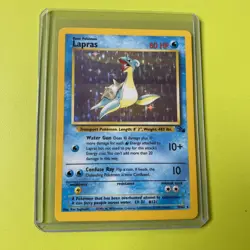 Lapras Fossil Set 10/62 Holo Pokemon Trading Card - Image 1