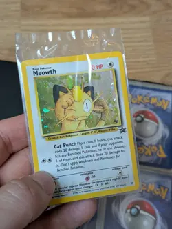 Pokemon TCG Meowth Black Star Promo Holo SEALED Rare Pokemon Card - Image 1