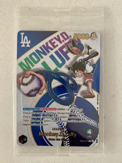 *IN HAND* DODGERS X ONE PIECE MONKEY D LUFFY PROMO CARD SEALED - Image 1
