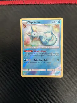 Vaporeon - 42/236 - SM Cosmic Eclipse Reverse Holo Pokemon Card - NM - Image 1