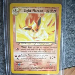 Pokemon TCG Neo Destiny Light Flareon 46/105 Stage 1 80 HP Vintage 2000 Card - Image 1
