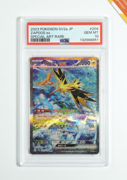 Pokemon PSA 10 Zapdos Ex #204 SV2a Card 151 Special Art Rare 2023 Japanese - Image 1