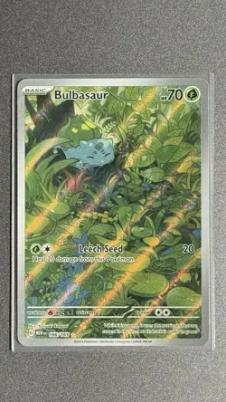 Pokemon TCG Bulbasaur Scarlet & Violet 151 Art Rare Card 166/165 - Image 2