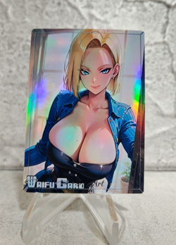 Android 18 DBZ Trading Card Waifu Goddess Story Anime Girl holo Karte Manga Full - Image 1