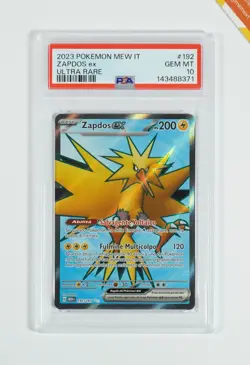 Pokemon PSA 10 Zapdos Ex #192 MEW IT Card 151 Ultra Rare 2023 Italiano - Image 1