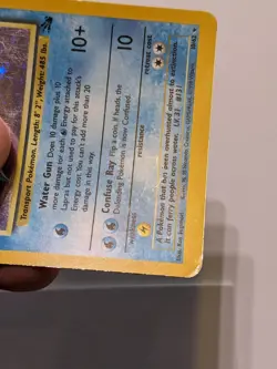 Lapras Fossil 10/62 Holo Rare Pokemon Card WOTC - MP & Rear-Side Damage - Image 5