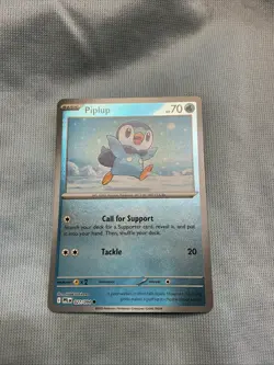 Piplup 027/094 Me02: Phantasmal Flames Reverse Holographic Single Pokemon Card - Image 1