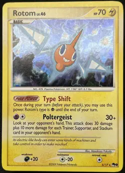 Rotom 5/17 Cracked Ice Holo Pokemon TCG Series 9 Promo Card LP - Image 1