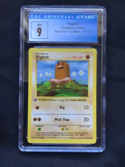 Pokemon Cards: Base Set 1st Edition Common: Diglett 47/102 CGC 9 - Image 2