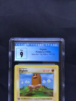 Pokemon Cards: Base Set 1st Edition Common: Diglett 47/102 CGC 9 - Image 3
