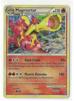 Magmortar 2/95 Cracked Ice HGSS Unleashed Holo Rare Pokemon TCG Card NM - Image 1