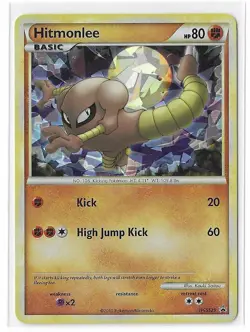 Hitmonlee HGSS25 Cracked Ice Black Star Promo Holo Pokemon TCG Card LP - Image 1