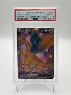 Charizard V SWSH050 SWSH: Sword & Shield Promo Cards Holo PSA 10 - Image 1