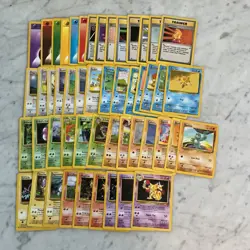 Pokemon Card Lot 1999 WOTC 50 Different Cards All NM, Lots Of Uncommon - Image 1