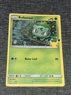 Pokemon TCG Bulbasaur McDonald's 2021 Promo Card 1/25, Holo - Image 1