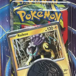 Pokemon Raikou Blister Pack with Foil Promo Card, Coin & 2 Booster Packs - Image 3