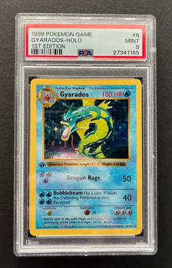 PSA 9 Gyarados 1st Edition Shadowless Base Set 1999 Pokemon Card 6/102 Vintage - Image 1