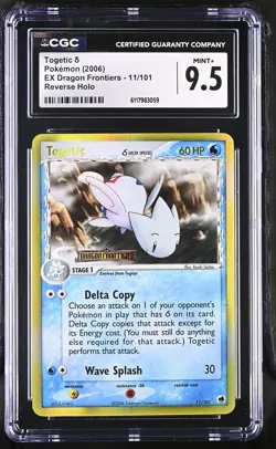 CGC 9.5 Togetic EX Dragon Frontiers 11/101 Reverse Holo Stamped Pokemon Card - Image 1