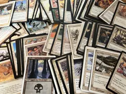 MTG White Old Frame Lot 200 Cards 1995-2003 English Vintage Bulk Collection - Image 1