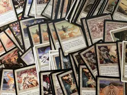 MTG White Old Frame Lot 200 Cards 1995-2003 English Vintage Bulk Collection - Image 2