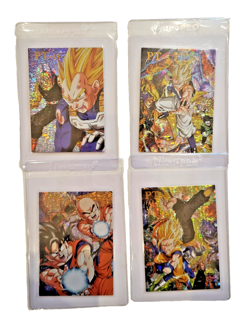 VTG Dragon Ball Z PT Series Prism Holo Card Lot (4) - Vegeta Goku Gohan - Image 1