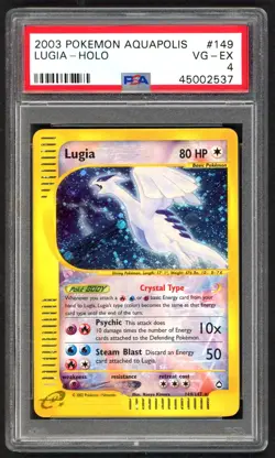 Pokemon Cards - PSA 4 Lugia 149/147 - Aquapolis Holo Crystal - VG-EX - PSA4 - Image 1