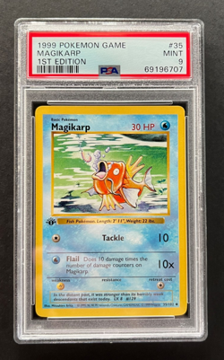 PSA 9 MINT Magikarp 1st Edition Shadowless Base Set 1999 Pokemon Card 35/102 - Image 1