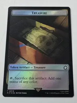 MTG Card Zombie Mutant 0007 / Treasure 0019 Foil Token Fallout Magic NM SEE PICS - Image 2