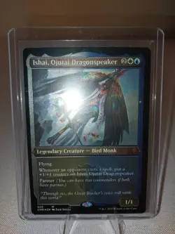 MTG Magic the Gathering Ishai, Ojutai Dragonspeaker (foil etched) CMR NM - Image 2