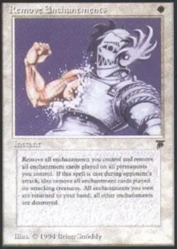 MTG Remove Enchantments, Legends, Damaged, English - Image 1