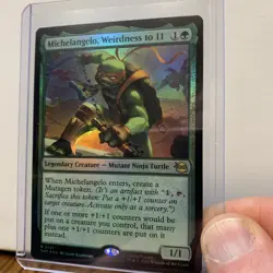 Michaelangelo, Weirdness to 11 TMT 0121 Foil MTG Ninja Turtles NM/M - Image 1