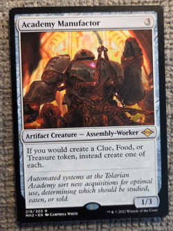 ACADEMY MANUFACTOR ~ NM ~ MTG Magic - 219 MH2 Modern Horizons 2 - Image 1