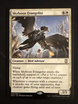 1x Skyboon Evangelist (020) New Capenna Commander LP MTG Magic x1 MKE - Image 1
